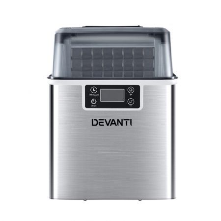 Devanti Ice Maker Machine Commercial Portable Ice Cube Tray Countertop 3.2L