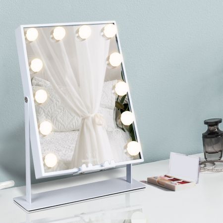 LED Makeup Vanity Mirror Lights Bluetooth Dimming Charging Hollywood Bulb Touch