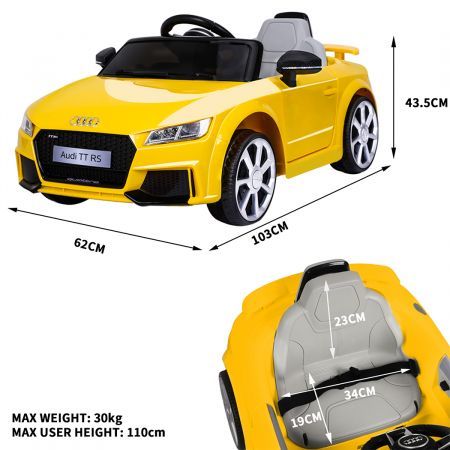 Kids Ride On Car 12V Battery Audi Licensed Electric Toy Remote Control Motor