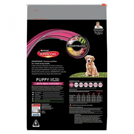 SUPERCOAT Puppy Up To 12 Months All Breed100% Aussie Chicken Dry Dog Food 18kg