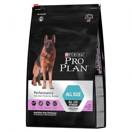 PRO PLAN Performance All Size All Life Stages Chicken Formula Dry Dog Food 20kg