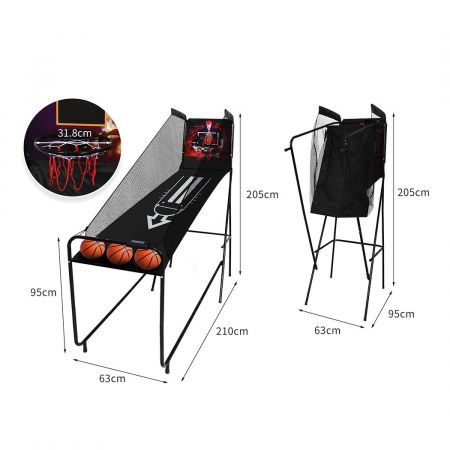 Centra Basketball Arcade Game Shooting Machine Indoor Outdoor 1 Player Scoring