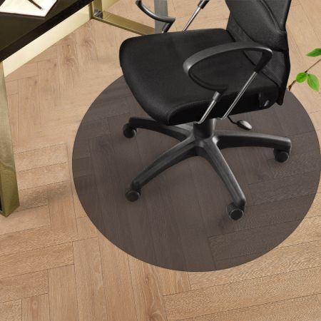 Marlow Chair Mat Round Hard Floor Protectors PVC Home Office Computer Mats Black