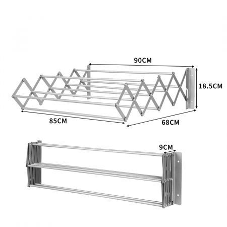 Expanded Clothesline Caravan Pull Out Clothes Airer RV Motorhome Trailer 900mm