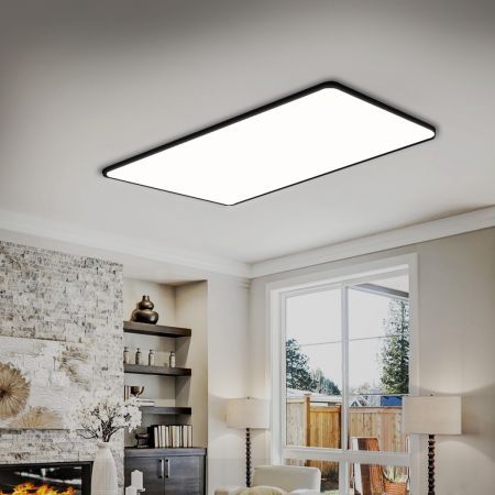3-Colour Ultra-Thin 5CM LED Ceiling 90W Black