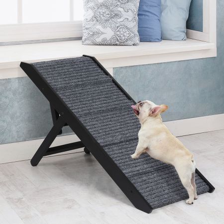 PaWz Adjustable Dog Ramp Height Stair For Bed Sofa Cat Dogs Folding Portable