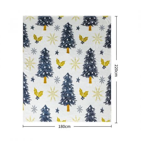 Santaco Throw Blanket Xmas Flannel Double Sided Warm Fleece Decor Christmas S