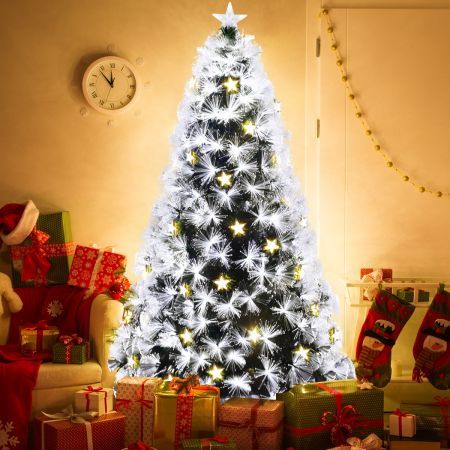 Santaco Christmas Tree 1.5M 5Ft Xmas Decorations Fibre Optic Multicolour Lights