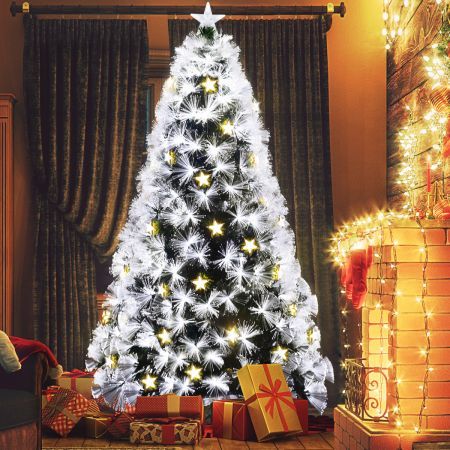 Santaco Christmas Tree 2.1M 7Ft Xmas Decorations Fibre Optic Multicolour Lights