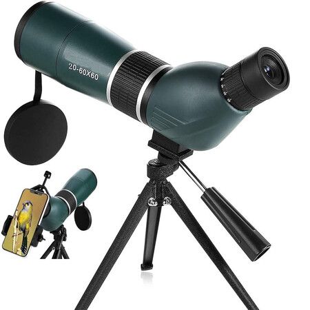 20-60x60 Inch High Definition Zoom Spotting Scope with Tripod for Target Shooting, Hunting,Wildlife Scenery