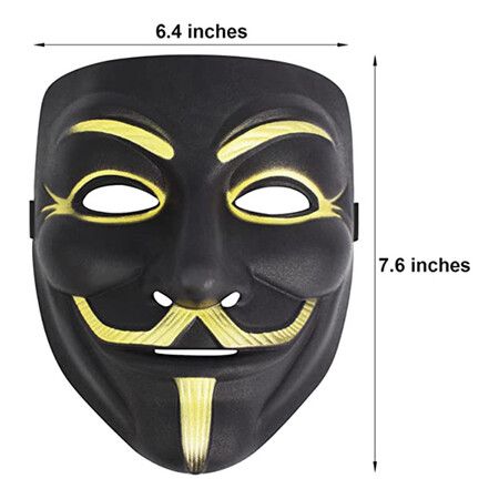 Halloween Scary Mask, V for Vendetta Mask Hacker Mask