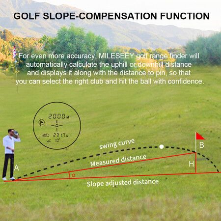 Mileseey PF2E Golf Laser Rangefinder 600M Yard/M Mini 6x Telescope Measure Meter Speed Measure For Golf Hunting Finder