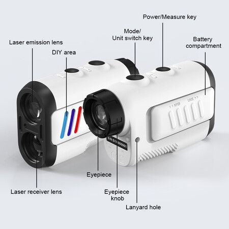 Mileseey PF2E Golf Laser Rangefinder 600M Yard/M Mini 6x Telescope Measure Meter Speed Measure For Golf Hunting Finder