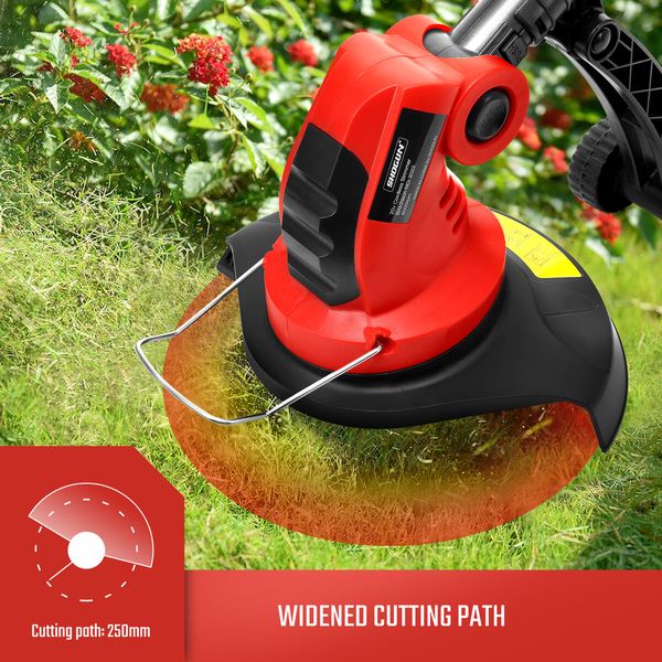 Cordless Grass Trimmer Whipper Snipper String Edger Lawn Cutter Turf Weed Garden Tool 20V Electric Telescopic Fast Charger