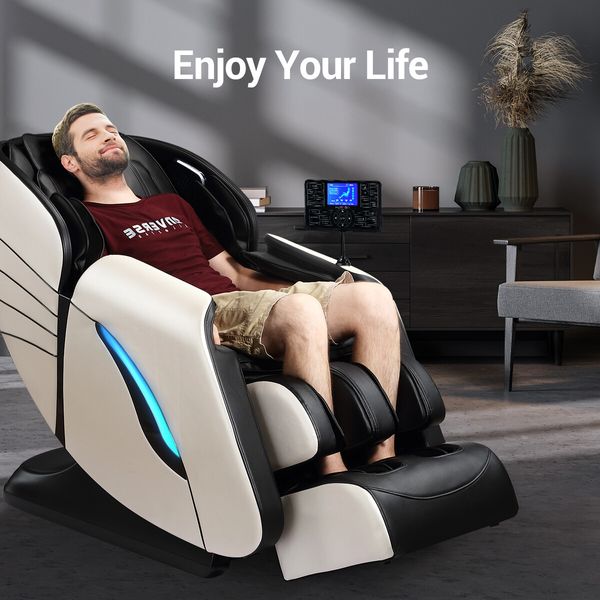 Massage Recliner Chair Therapy Zero Gravity Massager Shiatsu Massaging Machine Calf Leg Shoulder Neck Full Body Electric 4D Homasa