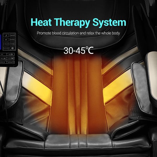 Massage Recliner Chair Therapy Zero Gravity Massager Shiatsu Massaging Machine Calf Leg Shoulder Neck Full Body Electric 4D Homasa