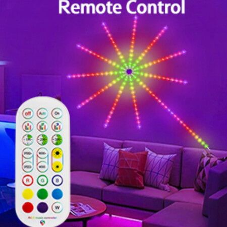 30LED/m Dream Color Firework Lights with Remote Control Bluetooth APP High Music 12strips USB powered