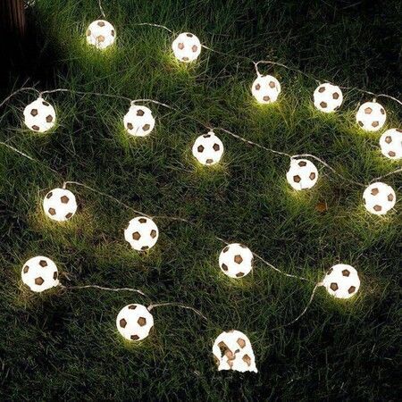 20 Leds 3M Football String Lights Soccer Ball Night Light Garlands Decor Kids Bedroom Party Xmas Holiday Light