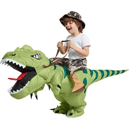 Inflatable Dinosaur Costume T Rex Air Blow up Funny Halloween Party Costume for Kids