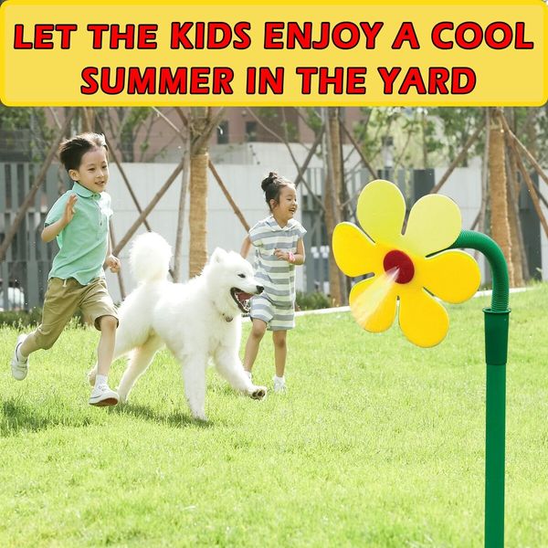 Funny Garden Crazy Flower Sprinkler Dancing Sun Flower Yard Sprinklers For Water Play