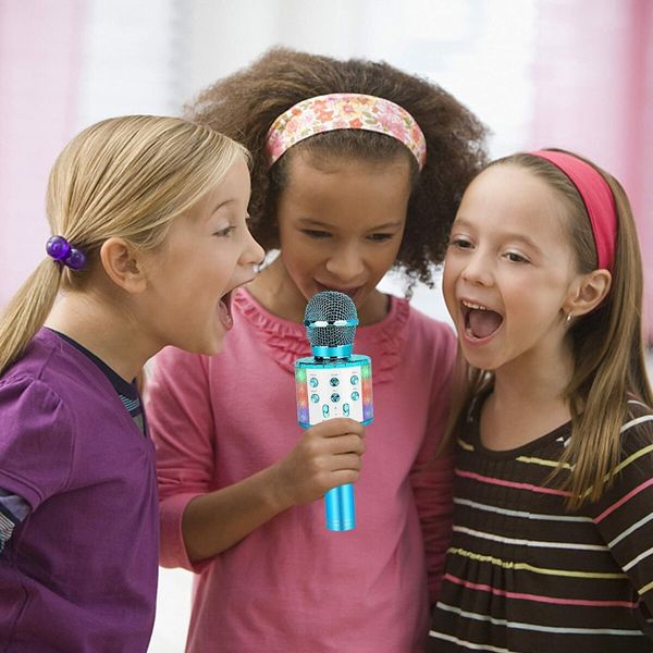 Karaoke Microphone for Kids Gifts Age3+,Hot Toys for Kids Singing Microphone,Popular Birthday Presents for Teenager,Blue