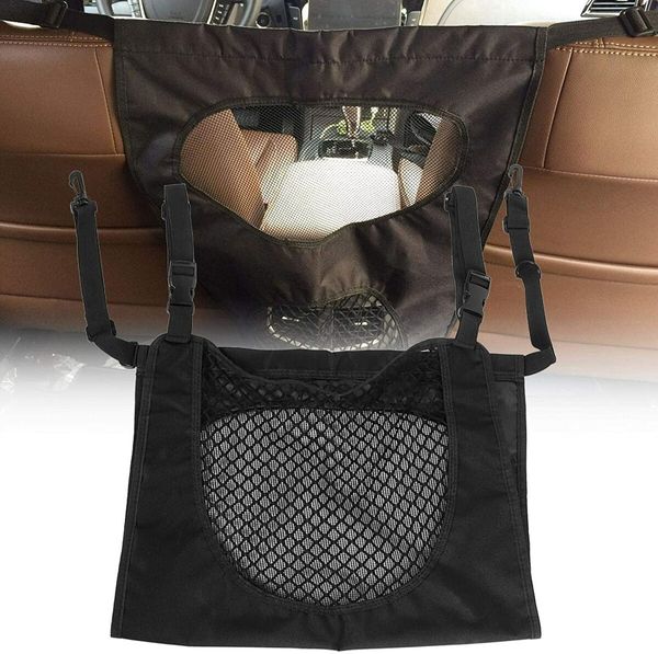 Dog Car Net Barrier, Pet Barrier with Auto Safety Mesh Organizer for Safe Driving