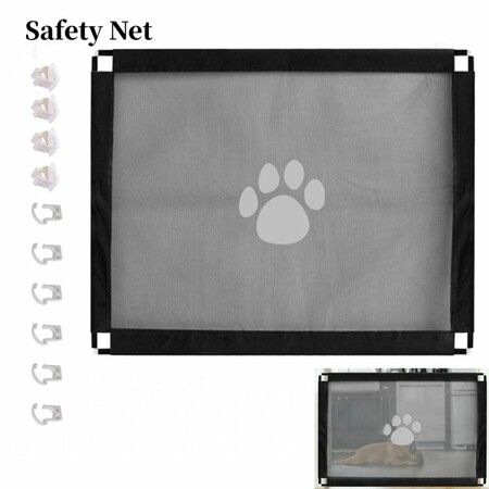 Folding Dog Mesh Barrier Fence Portable Safety Pet Supplies Enclosure Stairs Gate