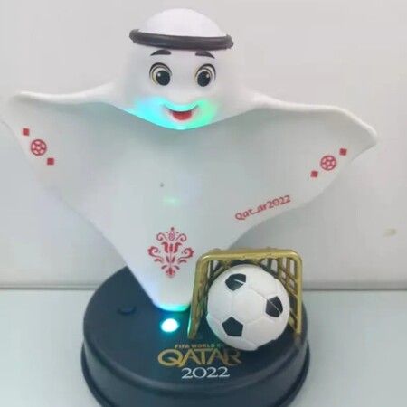 Table Decoration With Qatar World Cup Mascot