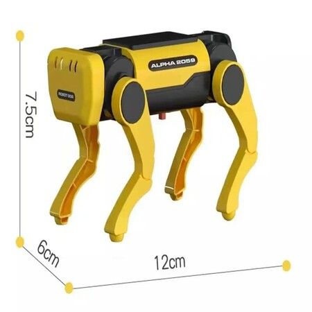 Solar Electric Mechanical Dog Amazing Educational Solar Power Dog kit for Kids DIY Science Experiments Set Solar Yellow Dog