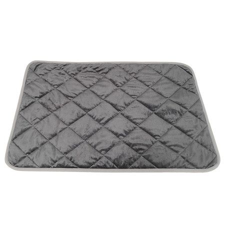 115X72cm Self Warming Pet Mat Thermal Dog Crate Pad for Indoor Outdoor Pets Washable Anti-Slip Kennel Mat for XL Dogs   Grey