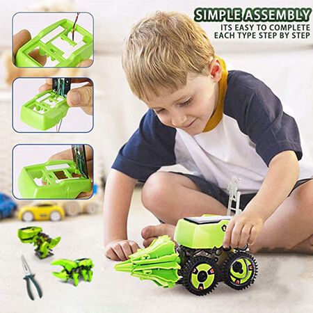 Dinosaur STEM Solar Robot Toys for Kids, 3 in 1 Building Sets, Educational Kit for Boys 5-12,School, Family Creative Activities