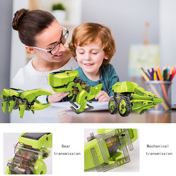 Dinosaur STEM Solar Robot Toys for Kids, 3 in 1 Building Sets, Educational Kit for Boys 5-12,School, Family Creative Activities