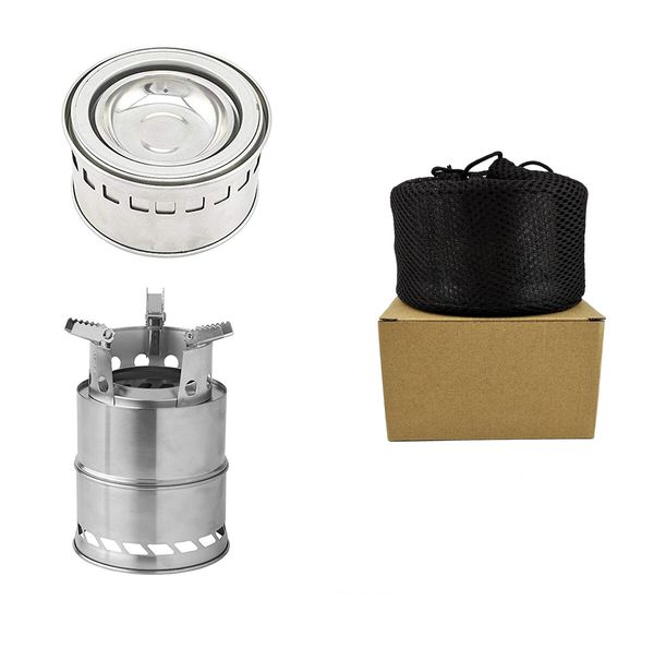 Mini Portable Wood Burning Stove Foldable Solo Stove for Outdoor Camping Hiking Picnic BBQ