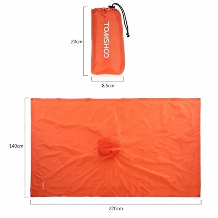 Multifunctional Raincoat with Hood Portable Hiking Cycling Poncho Outdoor Camping Tent Mat