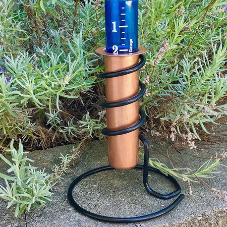 Rain Gauge, Table Base, Easy to Read, Deck, Patio, Garden, Lawn