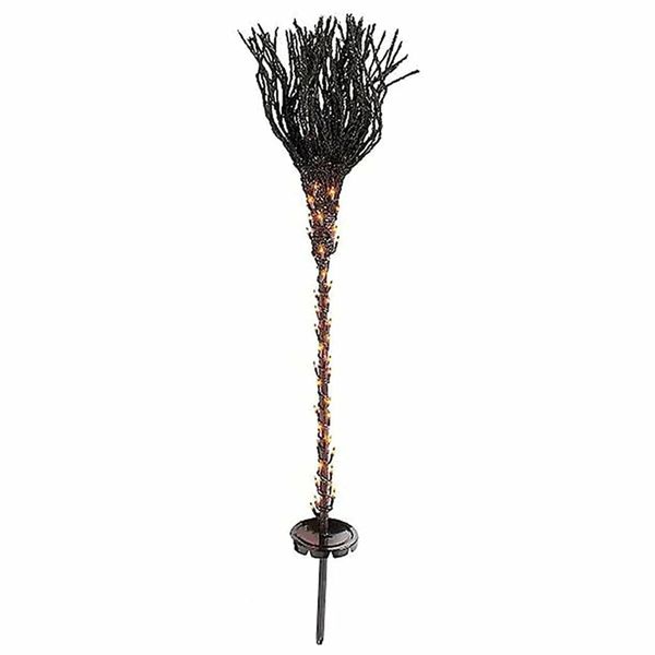 Broomstick Luminous Halloween Witch Broom Creative Party Props for Outdoor Garden Courtyard Decoration