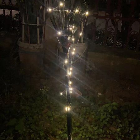 Broomstick Luminous Halloween Witch Broom Creative Party Props for Outdoor Garden Courtyard Decoration