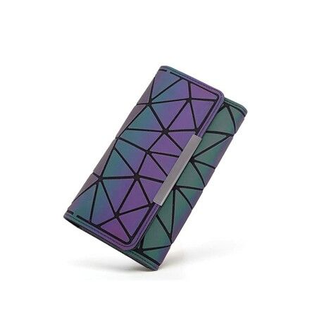 BAOBAO Geometric Purse for Women Magical Changeable Square Purse Large Holographic Luminous Purse Multi-change Crossbody Bag Gifts