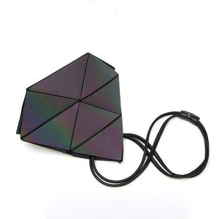 BAOBAO Geometric Purse for Women Magical Changeable Square Purse Large Holographic Luminous Purse Multi-change Crossbody Bag Gifts