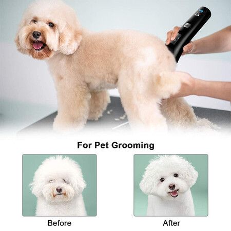 Dog and Cat Shaver, Enjoy Pets for Pet Grooming Black, Dog Grooming Kit with LCD Display, Cordless Dog Hair Clipper