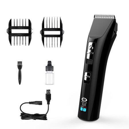 Dog and Cat Shaver, Enjoy Pets for Pet Grooming Black, Dog Grooming Kit with LCD Display, Cordless Dog Hair Clipper