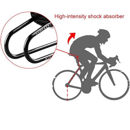 Bicycle Seat Shock Absorber Bike Saddle Suspension Device Max Load: 220lbs, Spring Steel, Black