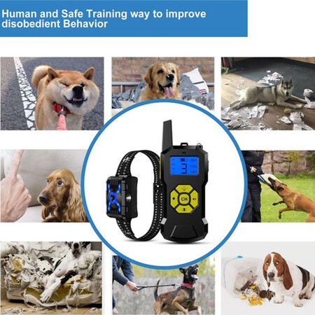 Remote Control Spray Dog Trainer Bark Stopper Safety Waterproof Shock No Shock Dog Training Collar