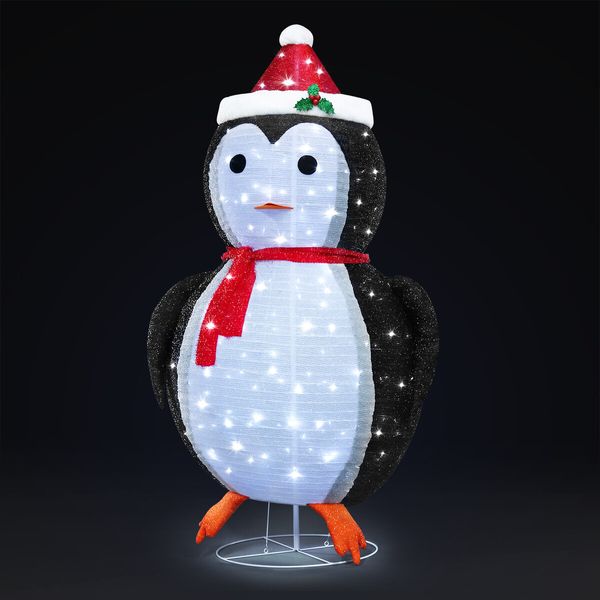 180cm Penguin Christmas Light LED Strip Xmas Decoration Home Display Outdoor House Holiday Ornament Folding 8 Flickering Effects