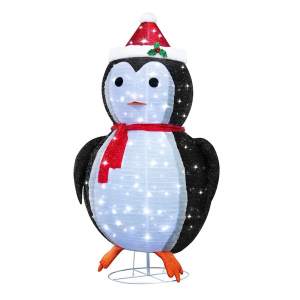 180cm Penguin Christmas Light LED Strip Xmas Decoration Home Display Outdoor House Holiday Ornament Folding 8 Flickering Effects