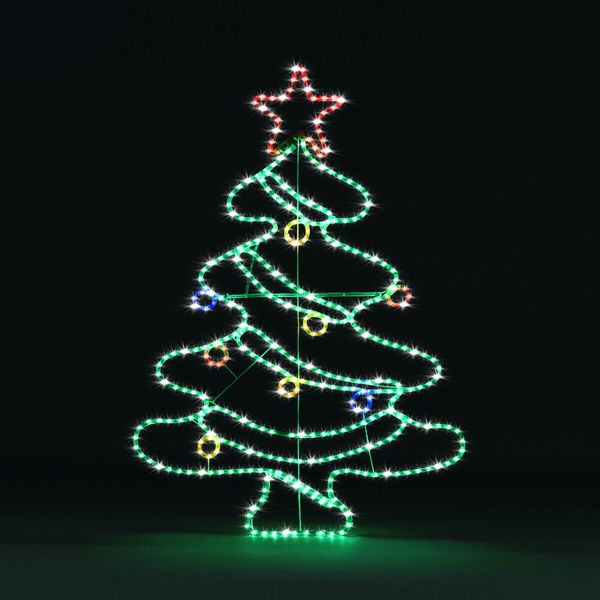 Solight Christmas Tree Light LED Strip Rope Xmas Decoration Holiday Ornament Outdoor Indoor IP65 125x88cm XL Size