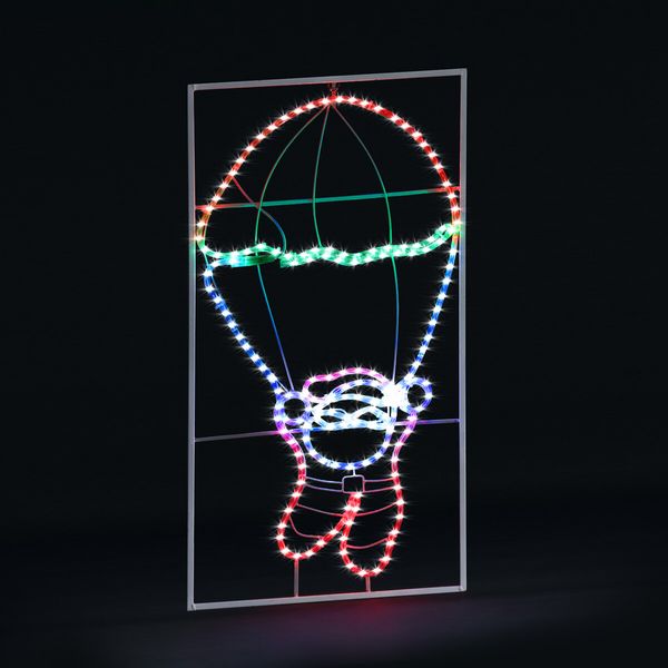 Solight LED Strip Rope Christmas Lights Santa Claus Xmas Holiday Decoration Light Outdoor Indoor IP65 100x52cm L Size 