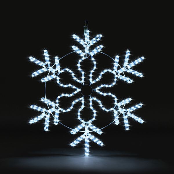 Solight Christmas LED Light Snowflake Strip Rope Xmas Decoration Holiday Ornament Outdoor Indoor IP65 80x75cm M size