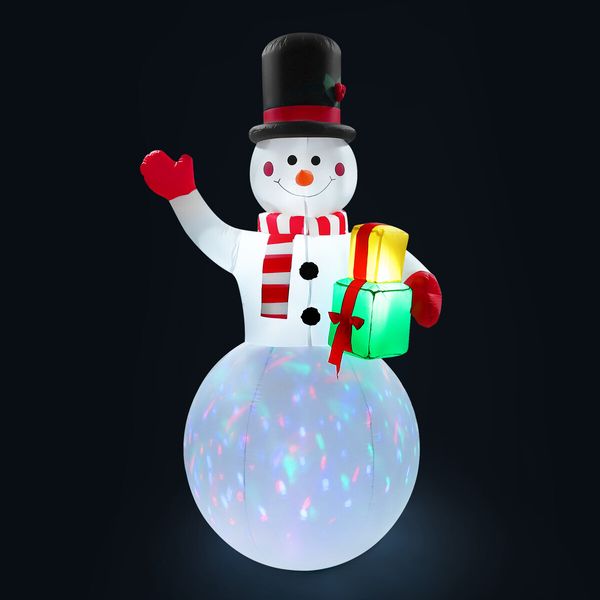 Christmas Decor Inflatable Snowman Decoration Xmas Light Holiday Ornament Blow Up Outdoor Party Garden Built In LED 180cm