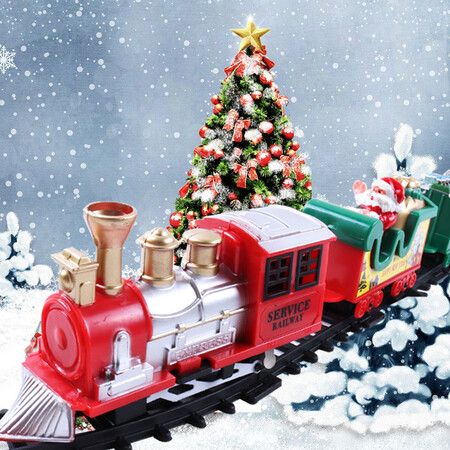 Christmas Toy Train Set, Electric Steam Train Toy for 3 4 5 6 7 8+ Year Old Boy Girls